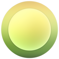 grön och gul knapp isolerat på vit bakgrund. vektor illustration.cirkel knapp med grön och gul gradienter png