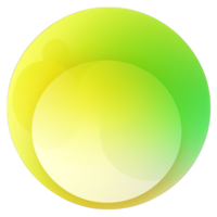 Green and yellow button isolated on white background. Vector illustration.Circle button with green and yellow gradients png