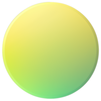 Green and yellow button isolated on white background. Vector illustration.Circle button with green and yellow gradients png