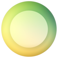 Green and yellow button isolated on white background. Vector illustration.Circle button with green and yellow gradients png