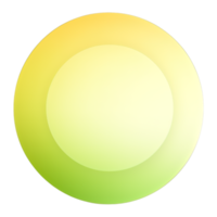 vert et Jaune bouton isolé sur blanc Contexte. vecteur illustration.cercle bouton avec vert et Jaune dégradés png