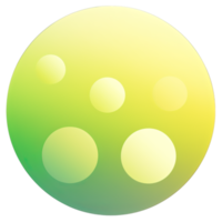 Green and yellow button isolated on white background. Vector illustration.Circle button with green and yellow gradients png