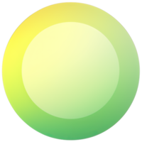 grön och gul knapp isolerat på vit bakgrund. vektor illustration.cirkel knapp med grön och gul gradienter png