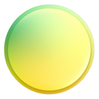 Green and yellow button isolated on white background. Vector illustration.Circle button with green and yellow gradients png