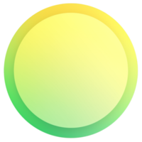 Green and yellow button isolated on white background. Vector illustration.Circle button with green and yellow gradients png