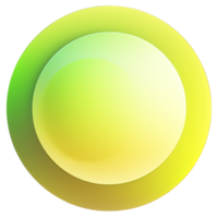 Green and yellow button isolated on white background. Vector illustration.Circle button with green and yellow gradients png