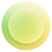 Green and yellow button isolated on white background. Vector illustration.Circle button with green and yellow gradients png