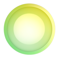 groen en geel knop geïsoleerd Aan wit achtergrond. vector illustratie.cirkel knop met groen en geel hellingen png