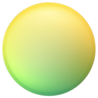 Green and yellow button isolated on white background. Vector illustration.Circle button with green and yellow gradients png