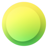 Green and yellow button isolated on white background. Vector illustration.Circle button with green and yellow gradients png