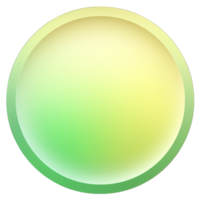 Green and yellow button isolated on white background. Vector illustration.Circle button with green and yellow gradients png