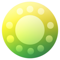 vert et Jaune bouton isolé sur blanc Contexte. vecteur illustration.cercle bouton avec vert et Jaune dégradés png