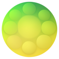 Green and yellow button isolated on white background. Vector illustration.Circle button with green and yellow gradients png