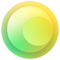 Green and yellow button isolated on white background. Vector illustration.Circle button with green and yellow gradients png