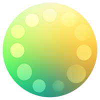 Green and yellow button isolated on white background. Vector illustration.Circle button with green and yellow gradients png