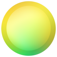 Green and yellow button isolated on white background. Vector illustration.Circle button with green and yellow gradients png