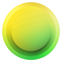 groen en geel knop geïsoleerd Aan wit achtergrond. vector illustratie.cirkel knop met groen en geel hellingen png