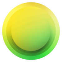 Green and yellow button isolated on white background. Vector illustration.Circle button with green and yellow gradients png