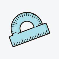 Illustration of Protractor Vector