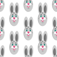 Easter bunny seamless pattern holiday animals background png