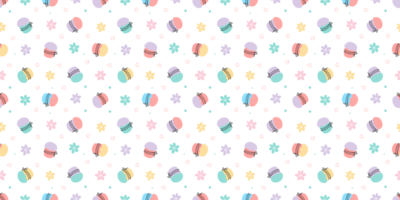 Cupcake seamless pattern. Easter cake background png