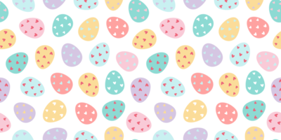 Easter eggs pattern. Decorated Easter eggs png