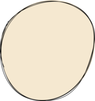 Hand drawn colored round blob clip art png