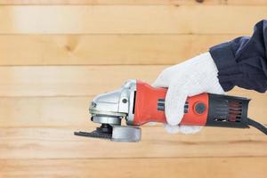 Circular saw with an abrasive disk photo