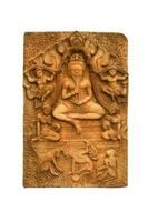 Buddha carved a low relief photo