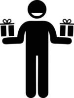gift icon symbol design vector image. Illustration of the package box present design image. EPS 10.