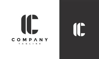 monogram letter IC logo vector