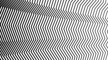 Abstract black and white striped optical illusion three dimensional geometrical wave shape pattern illustration motion graphics background. video