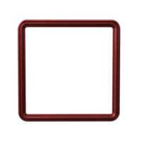 Photo frame 3D render transparent background png