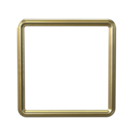 Photo frame 3D render transparent background png