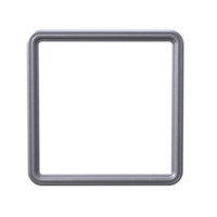 Photo frame 3D render transparent background png