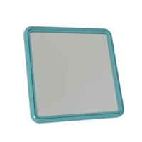 Photo frame 3D render transparent background png