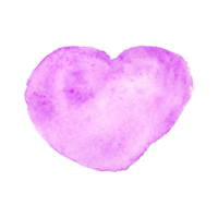 Watercolor painted heart shape. Transparent heart shape and love symbol for design png