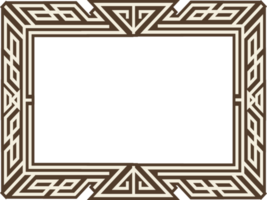 abstrait d'or luxe Cadre. horizontal décoratif fleuri Cadre. ancien abstrait élégant les frontières. png avec transparent Contexte