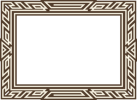 Abstract golden luxury frame. Horizontal decorative ornate frame. Vintage abstract elegant borders. PNG with transparent background