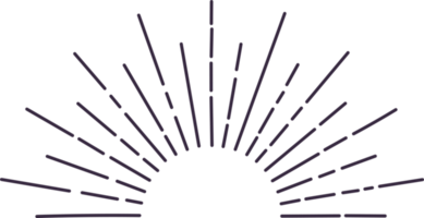 hand dragen sunburst klämma konst png