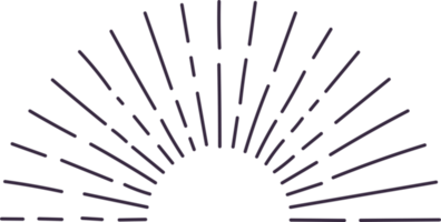 Hand drawn sunburst clip art png