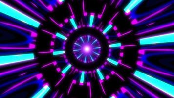 struttura arte sfondo ciclo continuo di neon colore geometrico forme video