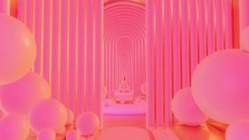 Abstract Scene Pastel Color With Geometry Tunnel is motion footage for retro art films and cinematic in minimalist style scene. Also good background for scene and titles, logos. video