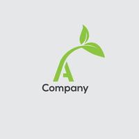 leaf organic logo vector