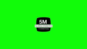 remercier vous 5m suiveurs moderne animation conception. 5 million suiveurs remercier vous vidéo poste. video