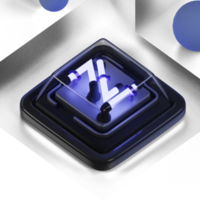 3D Key Caps Or Keyboard icon rendering png