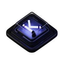 3D Key Caps Or Keyboard icon rendering png
