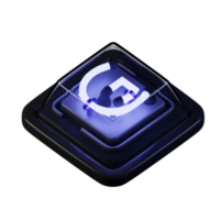 3D Key Caps Or Keyboard icon rendering png