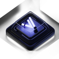 3D Key Caps Or Keyboard icon rendering png