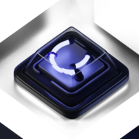 3D Key Caps Or Keyboard icon rendering png